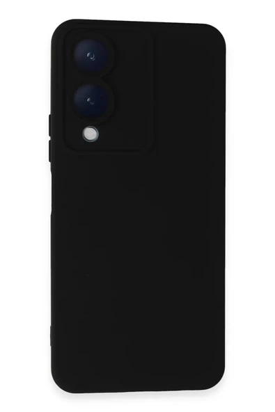Newface Vivo Y17S Kılıf Nano içi Kadife Silikon - Siyah ürün görseli 1