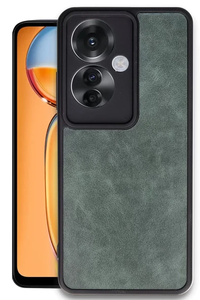 Newface Oppo Reno 11F Kılıf Aras Deri Kapak - Koyu Yeşil ürün görseli 1
