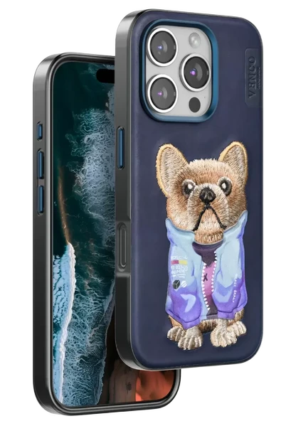 Venco Apple iPhone 16 Pro Max Cute Desenli Kapak - Lacivert ürün görseli 1