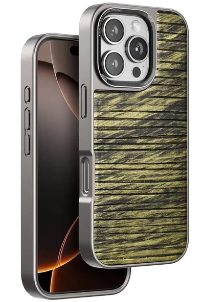 Venco Apple iPhone 16 Pro Wave Kapak - Koyu Kahve ürün görseli 1