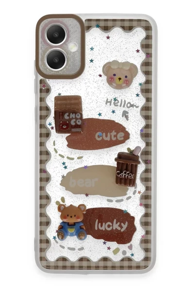 Newface Samsung Galaxy A05 Kılıf Sweet Desenli Silikon Kapak - Şeffaf ürün görseli 1