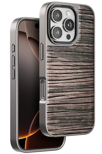 Venco Apple iPhone 16 Pro Wave Kapak - Kahverengi ürün görseli 1
