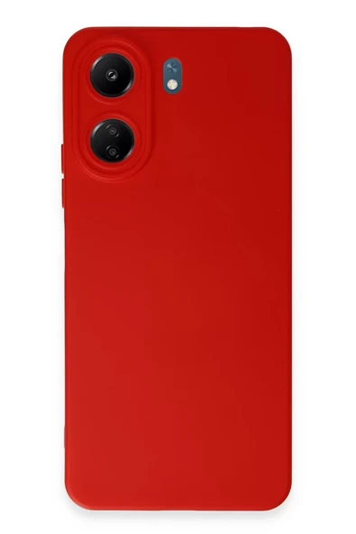 Newface Xiaomi Redmi 13C Kılıf Nano içi Kadife Silikon - Kırmızı ürün görseli 1