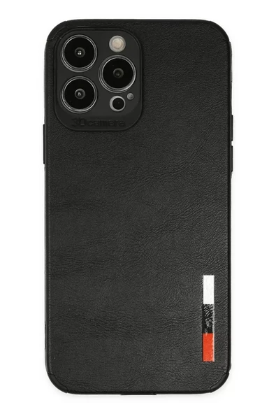 Newface Apple iPhone 13 Pro Max Kılıf Loop Deri Silikon - Siyah ürün görseli 1