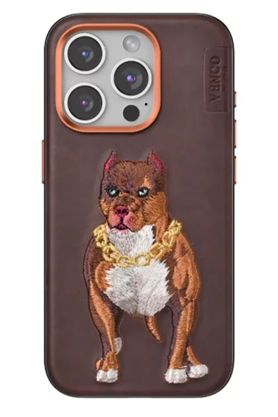 Venco Apple iPhone 14 Pro Max Perma Desenli Kapak - Kahverengi ürün görseli 1