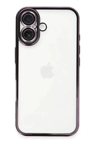Newface Apple iPhone 16 Plus Kılıf Razer Lensli Silikon - Mor ürün görseli 1