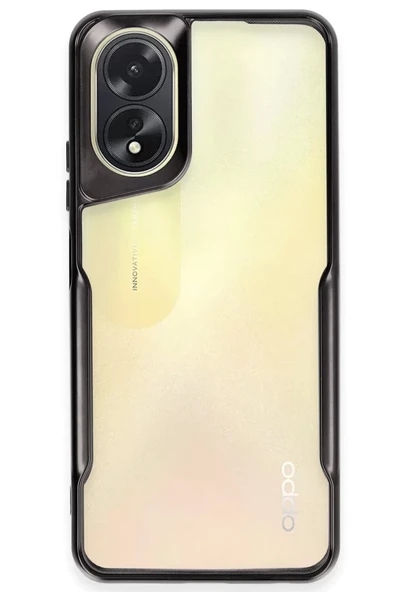 Newface Oppo A38 Kılıf Boyi Silikon Kapak - Siyah ürün görseli 1