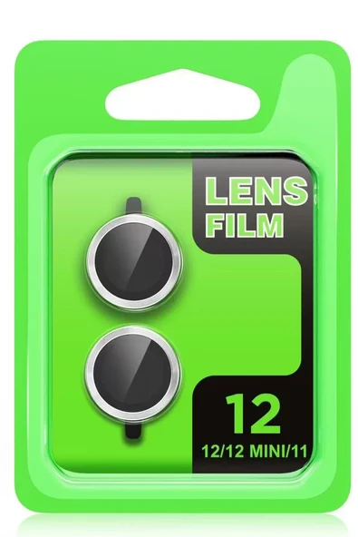 Newface Apple iPhone 11 Raze Metal Kamera Lens - Siyah - Resim 2
