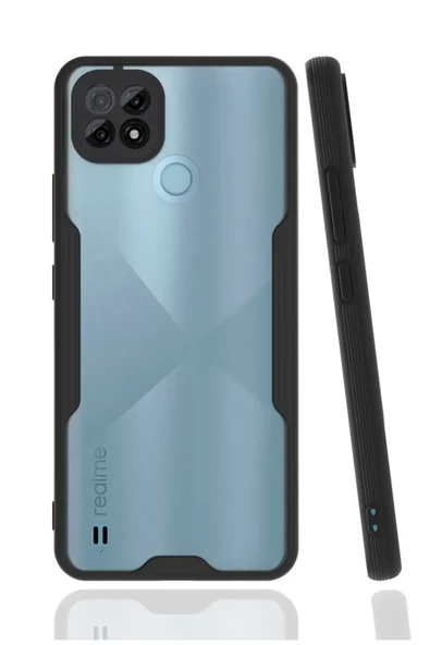 Newface Realme C21 Kılıf Platin Silikon - Siyah ürün görseli 1