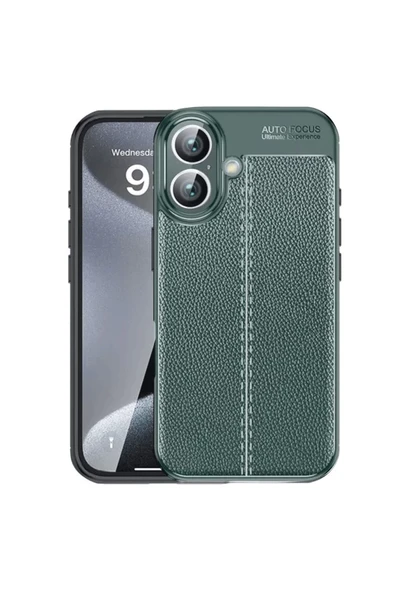 Newface Apple iPhone 16 Kılıf Auto Focus Kapak - Koyu Yeşil ürün görseli 1