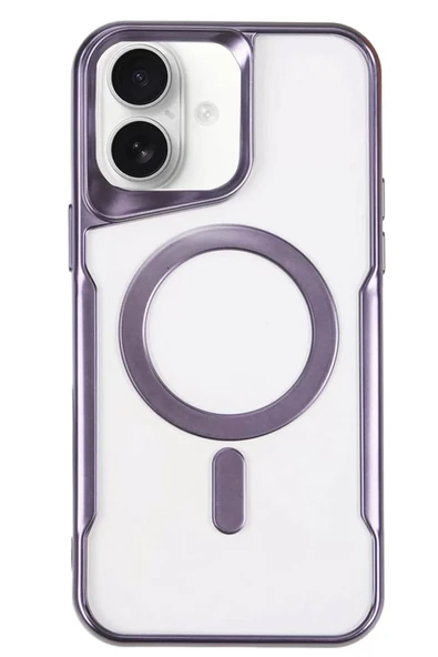 Newface Apple iPhone 16 Plus Kılıf Boyi Magsafe Silikon Kapak - Derin Mor ürün görseli 1