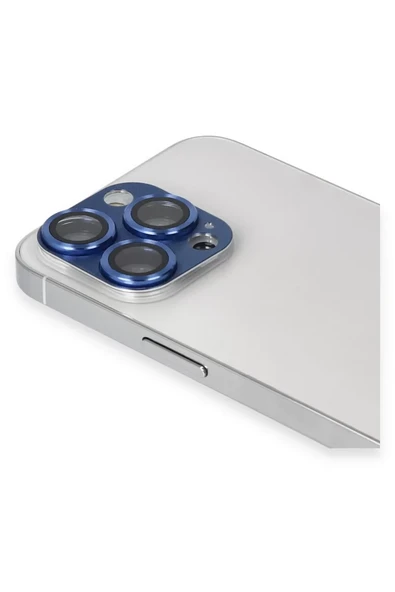 Newface Apple iPhone 13 Pro Max Pers Alüminyum Kamera Lens - Lacivert ürün görseli 1
