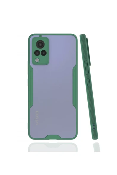 Newface Vivo V21 Kılıf Platin Silikon - Yeşil ürün görseli 1