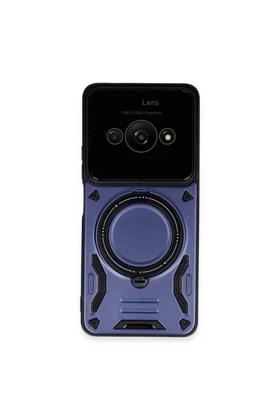 Newface Xiaomi Poco C61 Kılıf Joy Lens Standlı Kapak - Lacivert ürün görseli 1