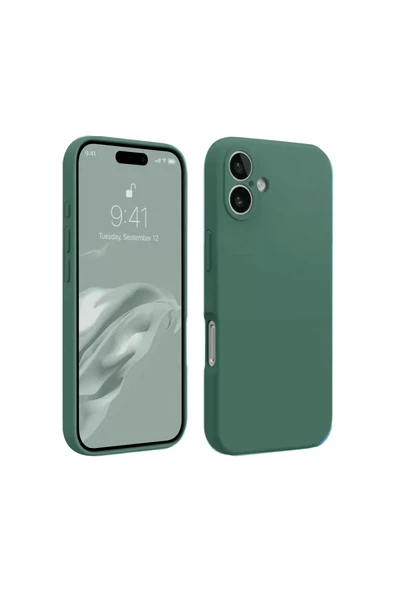 Newface Apple iPhone 16 Kılıf First Silikon - Koyu Yeşil ürün görseli 1