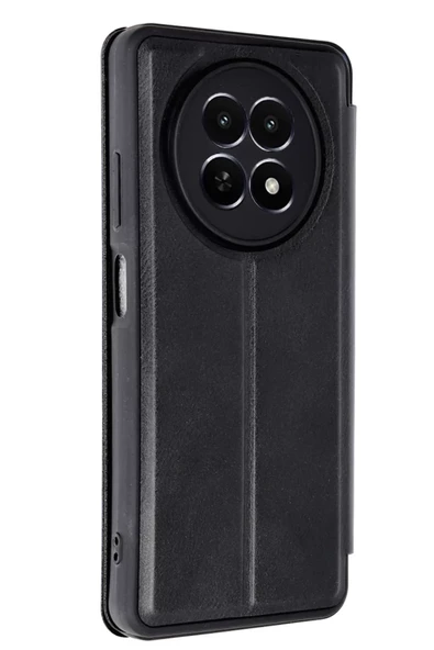 Newface Realme 12 5G Kılıf Flip Cover - Siyah ürün görseli 1
