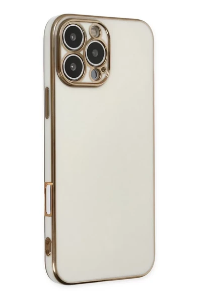 Newface Apple iPhone 16 Pro Kılıf Volet Silikon - Beyaz ürün görseli 1