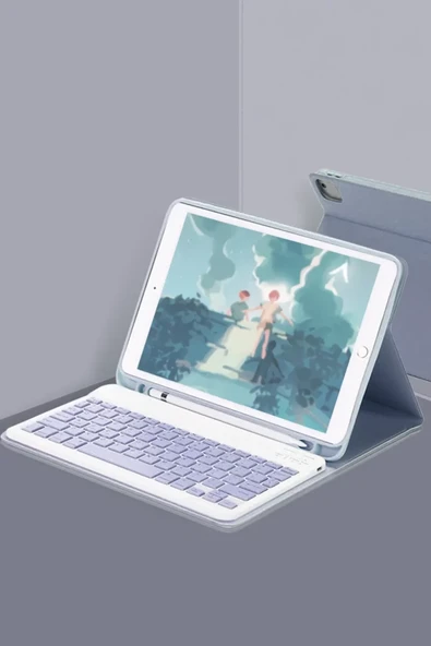 Newface Apple iPad Air 11 (2024) Kılıf KC01 Smart Klavyeli Tablet Kılıfı - Lacivert ürün görseli 1