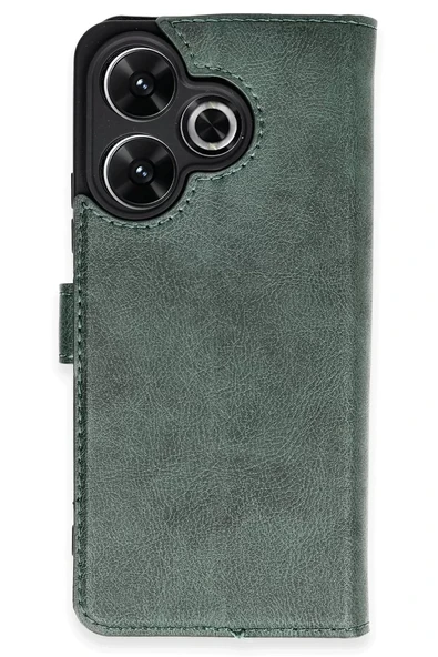 Newface Xiaomi Redmi 13 4G Kılıf Trend S Plus Kapaklı Kılıf - Yeşil ürün görseli 1