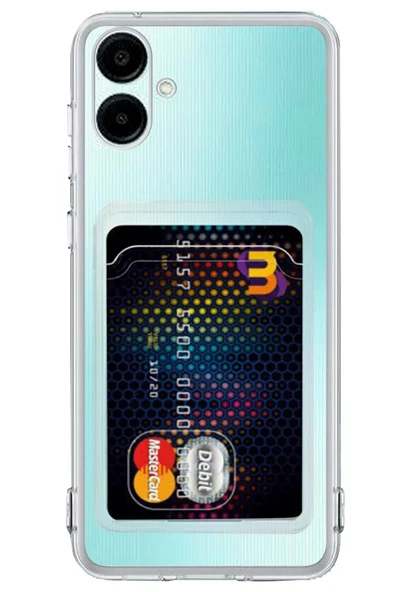 Newface Samsung Galaxy A06 Kılıf Kart Şeffaf Silikon - Şeffaf ürün görseli 1