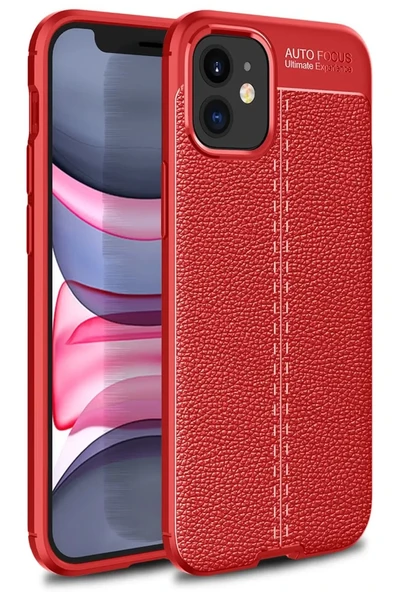 Newface Apple iPhone 12 Mini Kılıf Auto Focus Kapak - Kırmızı ürün görseli 1