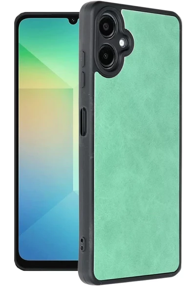 Newface Samsung Galaxy A06 Kılıf Aras Deri Kapak - Koyu Yeşil ürün görseli 1
