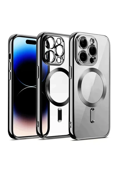 Newface Apple iPhone 12 Pro Kılıf Kross Magneticsafe Kapak - Gümüş ürün görseli 1