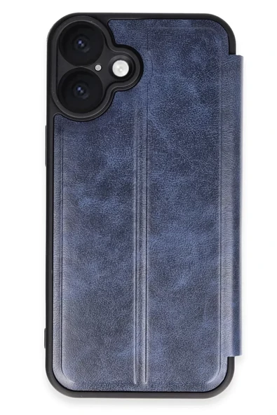 Newface Apple iPhone 16 Plus Kılıf Flip Cover - Lacivert ürün görseli 1