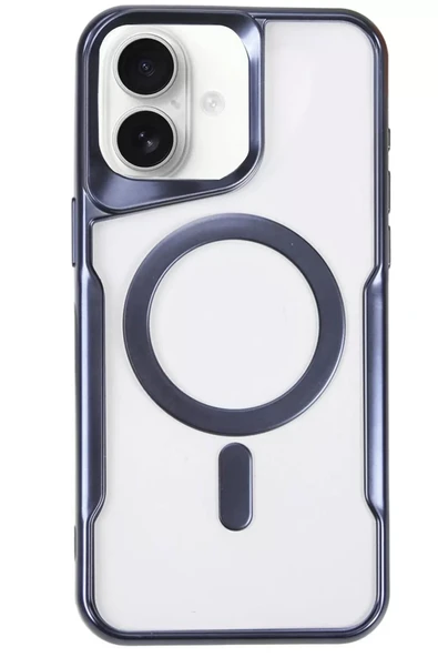 Newface Apple iPhone 16 Plus Kılıf Boyi Magsafe Silikon Kapak - Lacivert ürün görseli 1