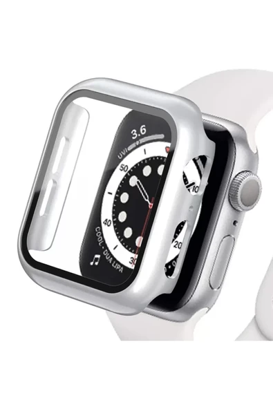 Newface Apple Watch Ultra 49mm Camlı Kasa Ekran Koruyucu - Gümüş ürün görseli 1
