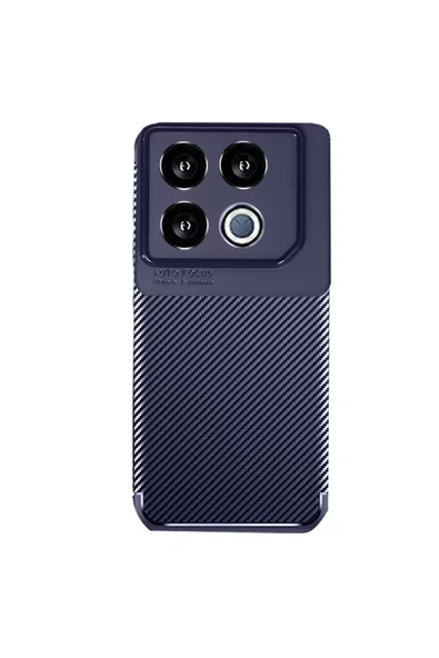 Newface İnfinix GT 20 Pro Kılıf Auto Focus Karbon Kapak - Lacivert ürün görseli 1