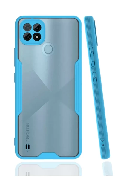 Newface Realme C21 Kılıf Platin Silikon - Mavi ürün görseli 1
