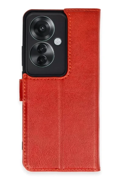 Newface Oppo Reno 11F Kılıf Trend S Plus Kapaklı Kılıf - Kırmızı ürün görseli 1
