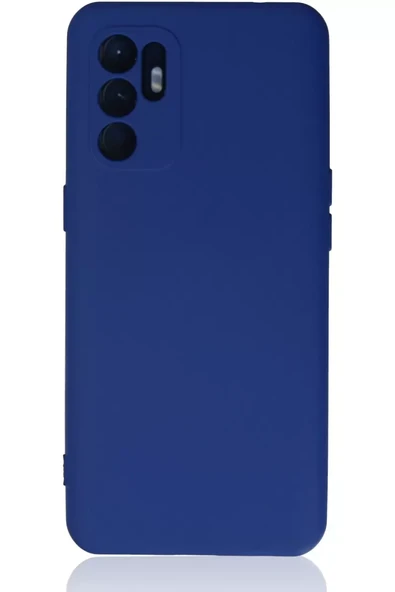 Newface Oppo Reno 6 Kılıf Nano içi Kadife Silikon - Mavi ürün görseli 1