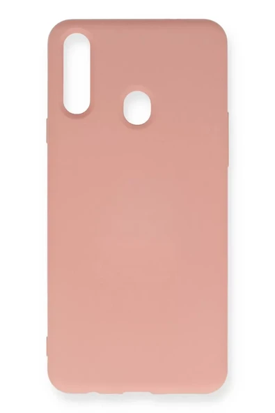 Newface Samsung Galaxy A20S Kılıf Nano içi Kadife Silikon - Pudra ürün görseli 1