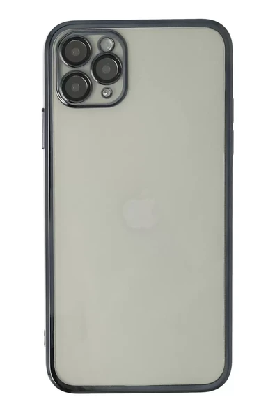 Newface Apple iPhone 11 Pro Max Kılıf Razer Lensli Silikon - Siyah ürün görseli 1