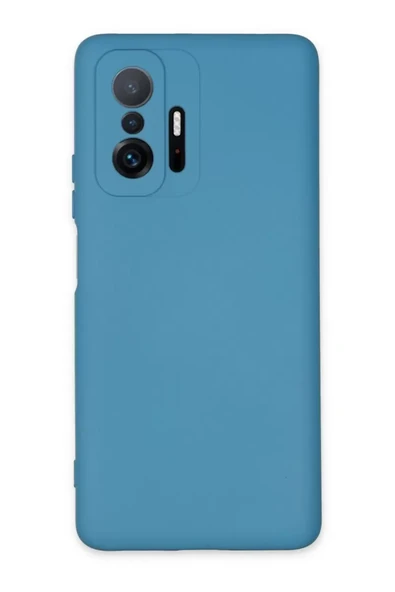 Newface Xiaomi Mi 11T Pro Kılıf Nano içi Kadife Silikon - Mavi ürün görseli 1