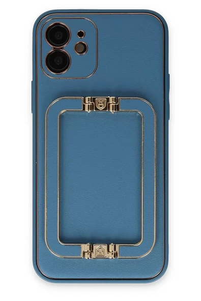 Newface Apple iPhone 12 Kılıf Coco Elit Kapak - Mavi ürün görseli 1