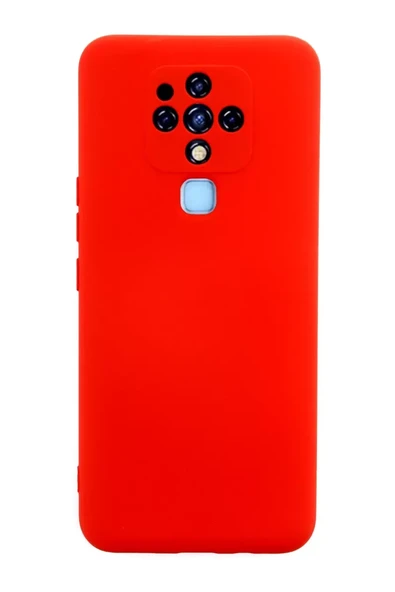 Newface Tecno Camon 16 Kılıf Nano içi Kadife Silikon - Kırmızı ürün görseli 1