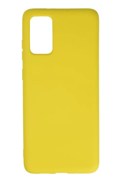 Newface Samsung Galaxy S20 Plus Kılıf Nano içi Kadife Silikon - Sarı ürün görseli 1