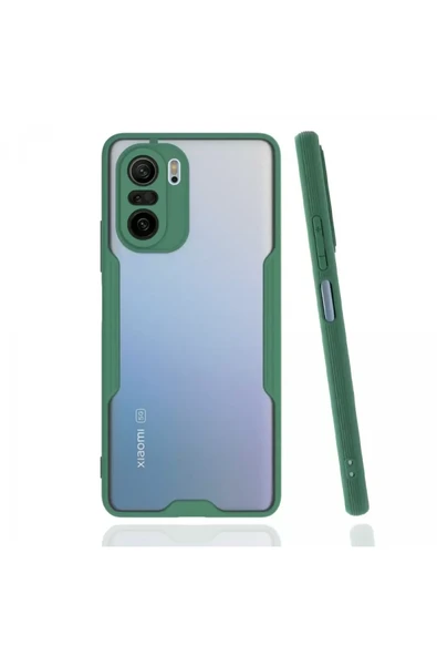 Newface Xiaomi Poco F3 Kılıf Platin Silikon - Yeşil ürün görseli 1