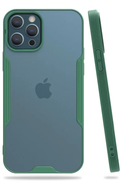Newface Apple iPhone 12 Pro Max Kılıf Platin Silikon - Yeşil ürün görseli 1