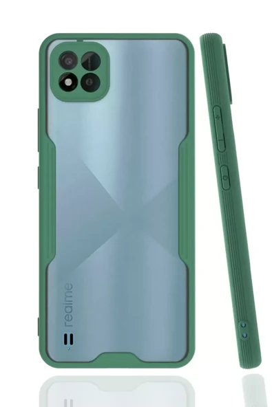 Newface Realme C11 2021 Kılıf Platin Silikon - Yeşil ürün görseli 1