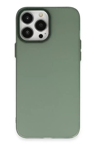 Newface Apple iPhone 13 Pro Max Kılıf Modos Metal Kapak - Koyu Yeşil ürün görseli 1