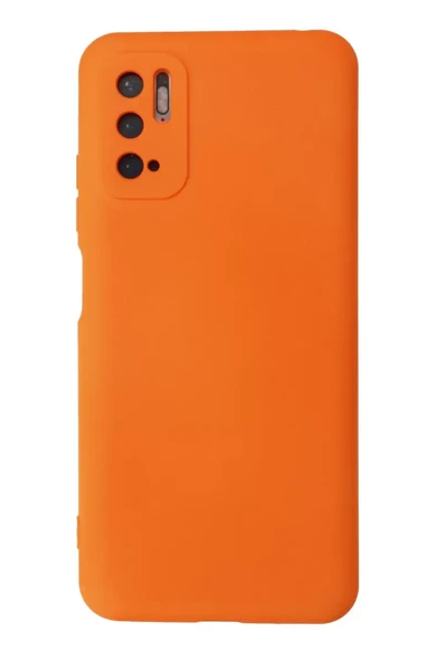 Newface Xiaomi Redmi Note 10 5G Kılıf Nano içi Kadife Silikon - Turuncu ürün görseli 1