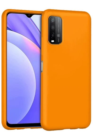 Newface Xiaomi Redmi 9T Kılıf Nano içi Kadife Silikon - Turuncu ürün görseli 1