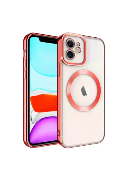 Newface Apple iPhone 12 Kılıf Kross Magneticsafe Kapak - Kırmızı ürün görseli 1