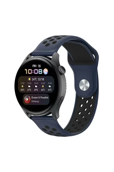 Newface Watch 22mm Spor Delikli Kordon - Lacivert-Siyah ürün görseli 1