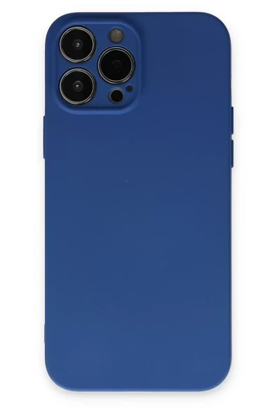 Newface Apple iPhone 13 Pro Max Kılıf Nano içi Kadife Silikon - Lacivert ürün görseli 1