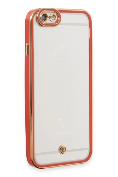 Newface Apple iPhone 6 Kılıf Liva Lens Silikon - Kırmızı ürün görseli 1